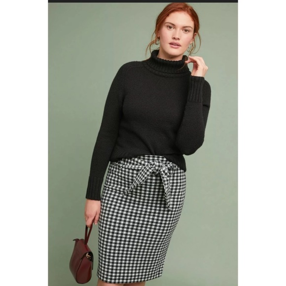 NWT Anthropologie Maeve Gingham Check Pencil Skirt - Picture 4 of 10
